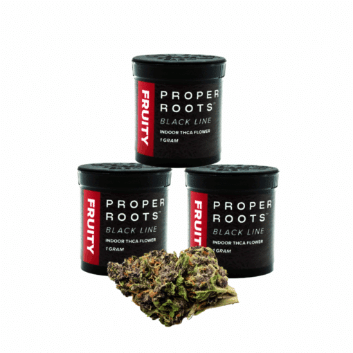 Premium Indoor THCA Flower 1G Proper Roots “Black Line" / (H) EARTHY: Sugar Cane x Purple Kush 28.1%% THCA
